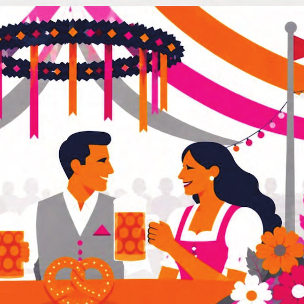 Illustration: Gemeinsam auf der Lawyer Wiesn